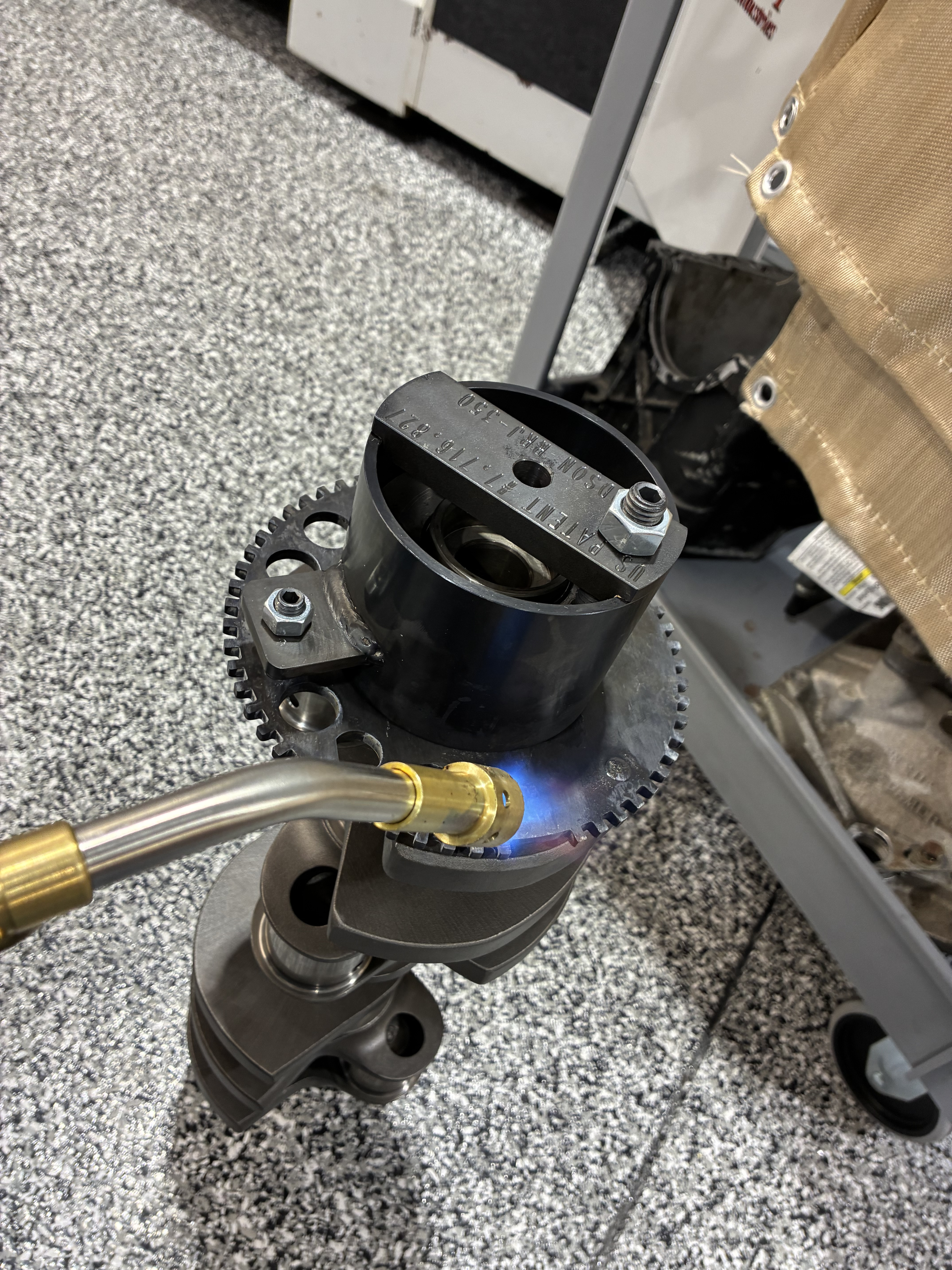 Cylinder bore and hone operation on engine block