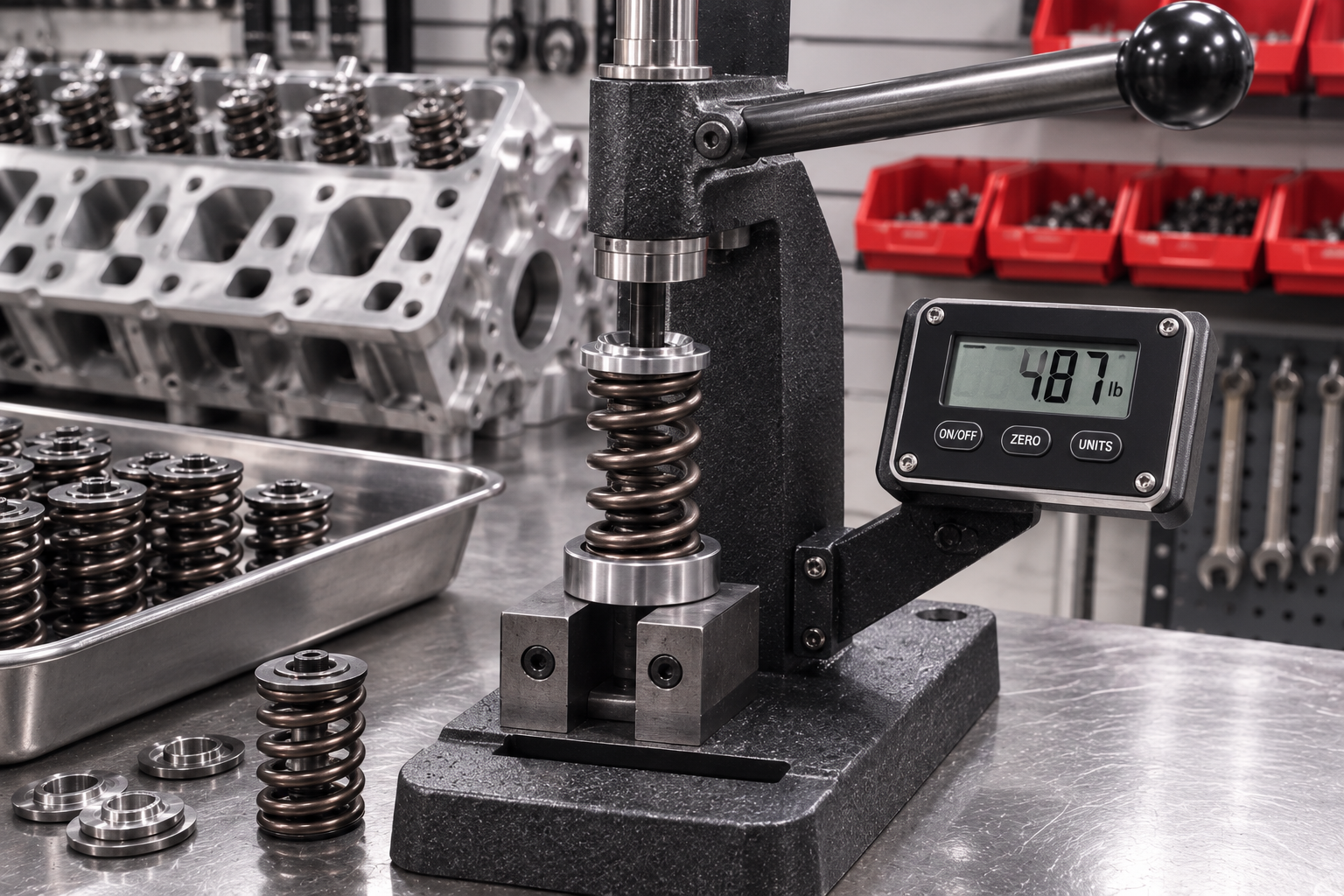 Valve spring testing equipment